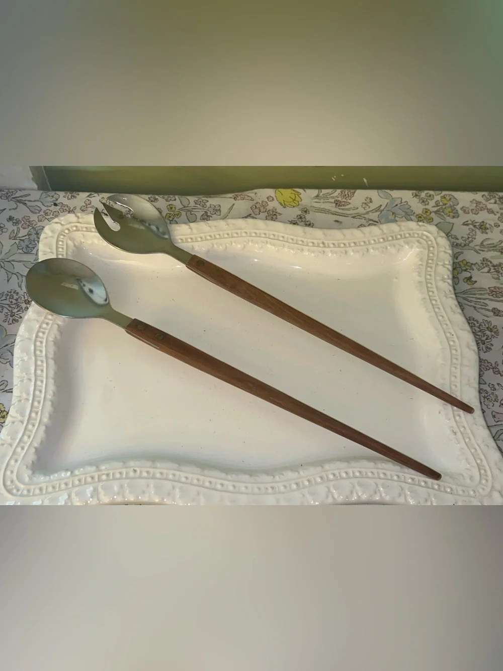 Mid Century Danish salad server set